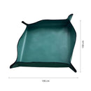 Umtopfmatte - 150 x 100 cm - Grün mit Druckknöpfen - Wasserdichte Matte - Pflanzmatte - Gartenmatte