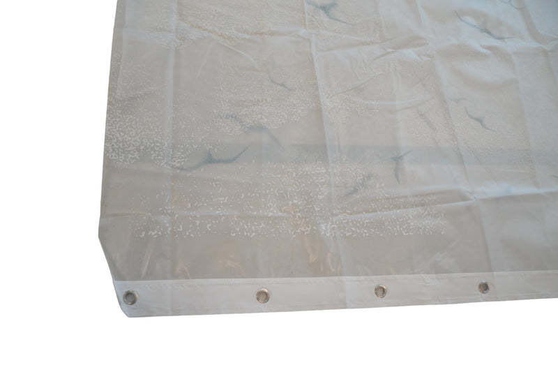 Duschvorhang - Modell Transparent - 200 cm x 180 cm - Inklusive Ringe - Polyester - Badvorhang