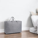 Aufbewahrungstasche XXL Bettdecke - Grau - 70 x 50 x 30 cm - Aufbewahrungstasche für Bettdecke und Kleidung - Kleidertasche XXL