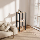 Opbergrek 3 Lagen – Kunststof & Hout – Lichtgewicht Multifunctioneel Kastje – Voor Keuken, Woonkamer of Badkamer – 78 x 35 x 29 cm