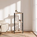 Opbergrek 3 Lagen – Kunststof & Hout – Lichtgewicht Multifunctioneel Kastje – Voor Keuken, Woonkamer of Badkamer – 78 x 35 x 29 cm