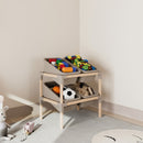 FixWood 2-laags Opbergrek met 4 Uitneembare Boxen – Speelgoed Organizer / Keukenrek / Multi-functioneel Opbergmeubel – 55 x 39 x 62 cm – Hout & Kunststof