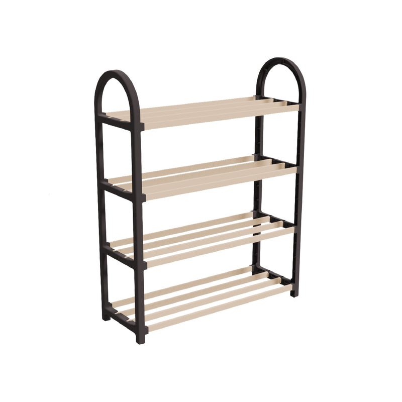 Schoenenrek 4 Lagen – Zwart - Ruimtebesparend Schoenenkast – Modern Design – Metaal & Hout – Voor 12+ Paar Schoenen – Opbergsysteem Schoenenrek Hal, Slaapkamer of Woonkamer (kopie)