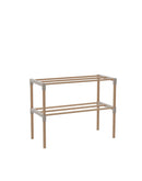 Schoenenrek 2 Lagen – Beige - Compact Houten Schoenenkast – Ruimtebesparend Schoenenrek voor 6+ Paar – Duurzaam & Modern Design – 51 x 23 x 39 cm