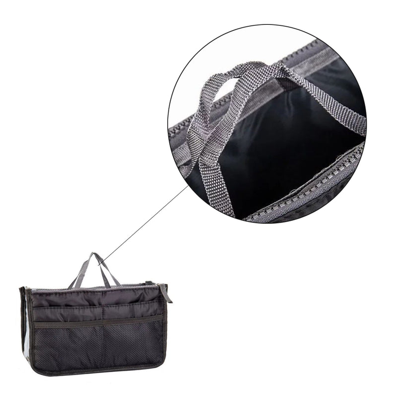 Handtas organizer - Bag in Bag - 11 ruime vakken - Zwart - 29 x 9 x 17 cm - Tasorganizer