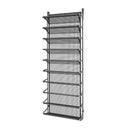 Schuhschrank zum Aufhängen - Schuhbeutel 24 Fächer - Aufbewahrung von Schuhen an der Tür - Grau