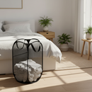 Wasmand Opvouwbaar - Zwart - Opbergzak - 60L - Opvouwbare Wasmand