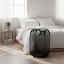 Wasmand Opvouwbaar - Zwart - Opbergzak - 60L - Opvouwbare Wasmand