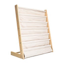 Kinderboekenkast - 80 x 75 x 30 cm - Bruin - Hout met Linnen - Kinderboekenrek - Boekenrek Kinderkamer