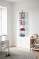 Hangende Opberger - Kinderkamer - Opvouwbaar - 4 Vakken - Grijs
