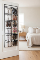 Schoenenkast Hangend - Schoenenzak 24 vakken - Opbergen van Schoenen aan Deur - Wit