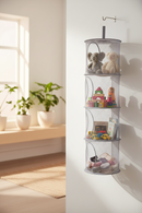 Hangende Opberger - Kinderkamer - Opvouwbaar - 4 Vakken - Grijs