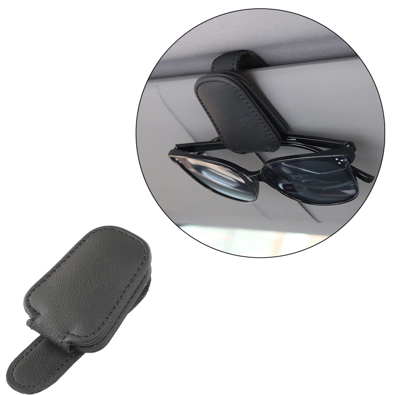 Zonnebril Houder voor Auto - Zwart - Magnetische Sluiting - Zonnebril Houder Zonneklep - Brillenhouder