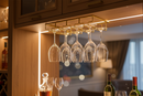 Ophangrek Wijnglazen - 12 glazen - Goud kleurig - Wijnglazenhouder - Glazenrek