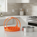 Pfannenhalter – Durchmesser 20 cm – Leicht – Silikon – Orange