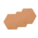 Kurk prikbord - 3 stuks - 34 cm x 30 cm - Prikbord - Zeshoek - Zelfklevend Kurkbord - Prikpen - Punaise