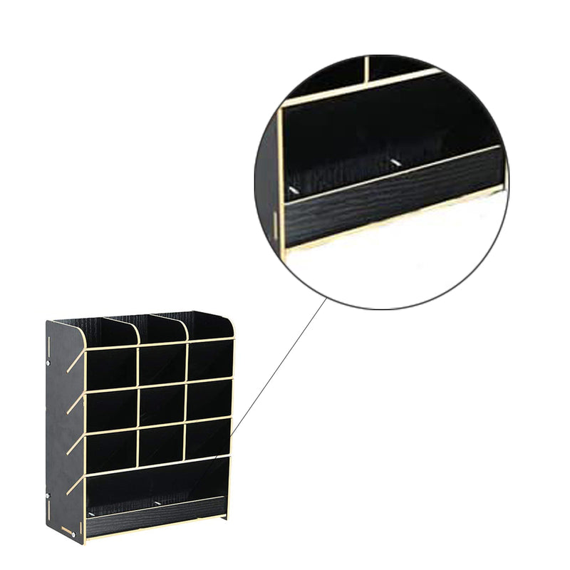 Senhoglb Letterformaat papier organizer, metalen literatuur organizer, stevige papiersorteerder desktop organizer voor opslag, klaslokaal brievenbus houd desktop schoon, 27 compartimenten, zwart Senhoglb Letterformaat papier organizer, metalen literatuur organizer, stevige papiersorteerder desktop organizer voor opslag, klaslokaal brievenbus houd desktop schoon, 27 compartimenten, zwart