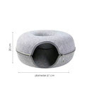 Donutmand voor Katten en Honden - Licht Grijs - Diameter 61 cm - Kattenmand - Hondenmand