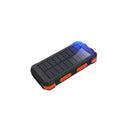 Powerbank 20000 mAh – Oranje - Draadloze Zonne-energie Powerbank met LED-indicator – Outdoor Waterdicht – Zwart - USB Snellader – Powerbank voor Smartphone & Tablet - powerbank 20000 mah draadloos