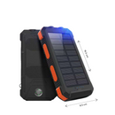 Powerbank 20000 mAh – Oranje - Draadloze Zonne-energie Powerbank met LED-indicator – Outdoor Waterdicht – Zwart - USB Snellader – Powerbank voor Smartphone & Tablet - powerbank 20000 mah draadloos