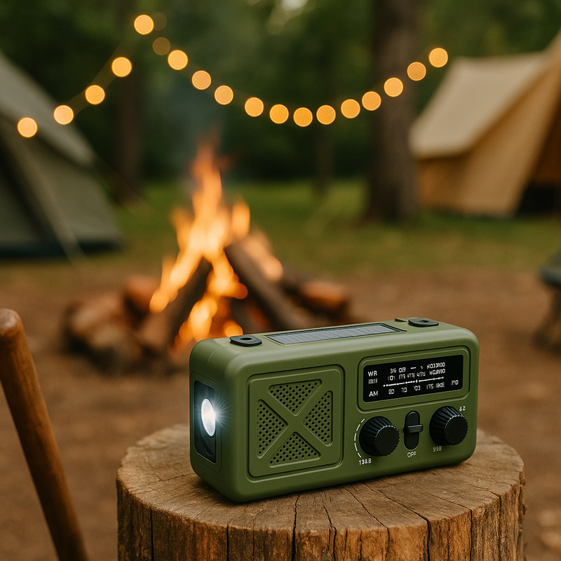 Noodradio - Groen - Solar, Hand Crank & Powerbank – AM/FM/WB - Emergency Radio