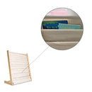 Kinderboekenkast - 80 x 75 x 30 cm - Bruin - Hout met Linnen - Kinderboekenrek - Boekenrek Kinderkamer