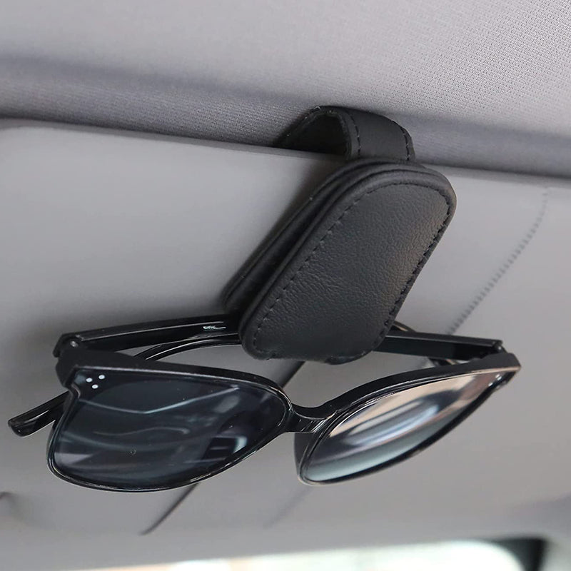 Zonnebril Houder voor Auto - Zwart - Magnetische Sluiting - Zonnebril Houder Zonneklep - Brillenhouder