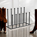 Laarzenrek - Zwart - 73 x 25 x 44,5 cm - Opbergen van 6 paar Laarzen of Schoenen - Laarzenrek voor Binnen en Buiten