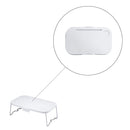 Picknickkorb 2-1 – Weiß &amp; Grau – Zusammenklappbar – Picknickkorb mit Tisch