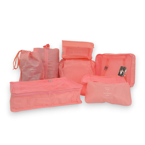 Packwürfel - Pink - 9-teiliges Set - Packwürfel Kompression - Optimale Kofferaufteilung