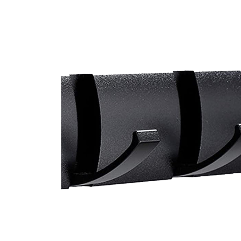 Türhaken zum Aufhängen – 5 Winkel – Schwarz – 32,5 x 18 cm – Kleiderhaken für die Tür – Handtuchhaken – Garderobe – Industriedesign