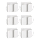 Fernbedienungshalter 6 Stück - Farbig - AB Halter - Fernbedienungshalter - 3 x 9 x 11,5 cm