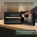 Wijnkoelkast - Wijn Klimaatkast voor 8 Flessen - Zwart - Instelbare Temperatuur van 5°C tot 18°C - Wijnkoelkast Liggend - Liggende Wijnkoeler