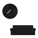 Bankhoes Stretch - Zwart - Geschikt voor een breedte van 190 - 230 cm - Bannkbeschermer - 2 Zitsbank - 3 Zitsbank