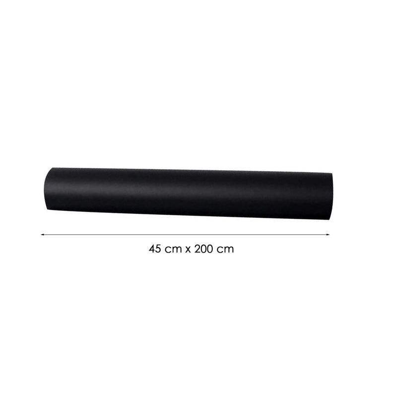 Verduisteringsfolie - Zwart - 45 x 200 cm - Zelfklevende Folie voor op het Raam - Complete Verduisteringsset - DYI