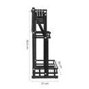 Arbeitsplatten-Organizer – Schwarz – zusammenklappbar – Küchenregal für Gewürze – Gewürzregal