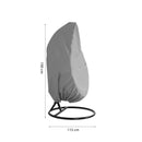 Schutzhülle für Hängesessel Egg – Grau – 190 x 115 cm – Wasserdicht – Universalmodell – Abdeckung für Egg Chair – Wasserdichter Schutz für Egg Chair mit Ständer