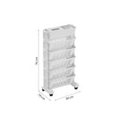 Kinderboekenkast - Wit - Boekenkast op Wielen - Kinderboekenrek - Boekenrek Kinderkamer - Multifunctioneel opbergrek