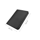 Konferenzmappe A4 mit Reißverschluss – Schwarz – inklusive Taschenrechner – Luxus-Schreibmappe, Aufbewahrungsmappe