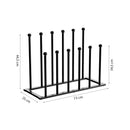 Laarzenrek - Zwart - 73 x 25 x 44,5 cm - Opbergen van 6 paar Laarzen of Schoenen - Laarzenrek voor Binnen en Buiten
