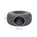 Donutmand voor Katten en Honden - Grijs - Diameter 61 cm - Kattenmand - Hondenmand