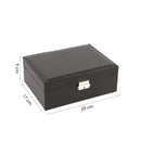 Juwelendoos XL - Zwart - 23 x 17 x 9 cm - Sieradendoos - Oorbellen Rekje - Oorbellen Organiser - Sieraden Organiser