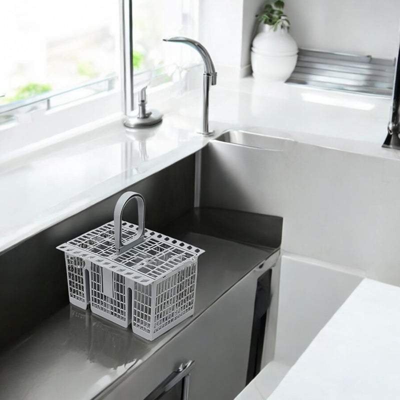 Bestekmand Vaatwasser - Grijs - Universeel - Bestekkorf - Bestekmandje geschikt voor o.a. Siemens, AEG, Whirlpool - Indesit - Bosch - Siemens - Bauknecht