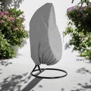 Schutzhülle für Hängesessel Egg – Grau – 190 x 115 cm – Wasserdicht – Universalmodell – Abdeckung für Egg Chair – Wasserdichter Schutz für Egg Chair mit Ständer