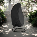 Schutzhülle für Hängesessel Egg – Schwarz – 190 x 115 cm – Wasserdicht – Universalmodell – Abdeckung für Egg Chair – Wasserdichter Schutz für Egg Chair mit Ständer