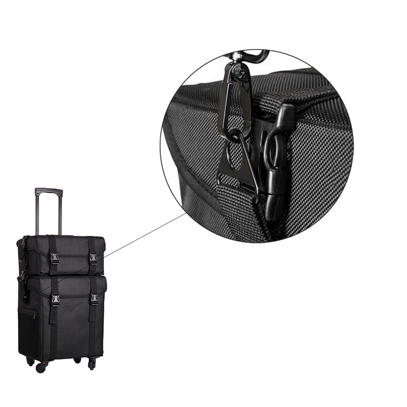 Pedicurekoffer met Wieltjes - Zwart - 60x41x30 cm - Pedicure case - Ambulante Pedicure Koffer