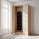 Closet Organizer – Hängende Aufbewahrung – 6 Fächer – Textil – Schwarz