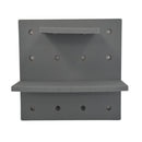 Wandregal selbstklebend – 22 cm x 22 cm – verstellbar – grau – Selbstmontage