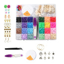 Polymerperlen-Set – 5300 Stück – Schmuckhersteller – Machen Sie Ihren eigenen Schmuck – Perlenset – Buchstabenperlen