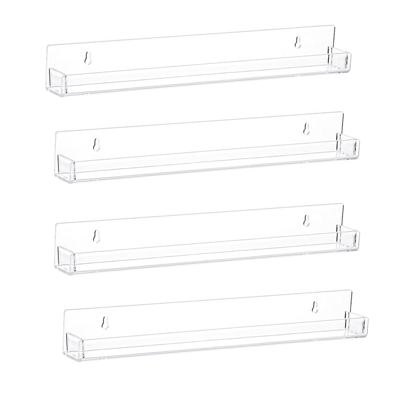 Nagellackhalter - 4 Stück - Transparent - Halter für Nagellackgläser - Nagellack-Organizer für die Wand
